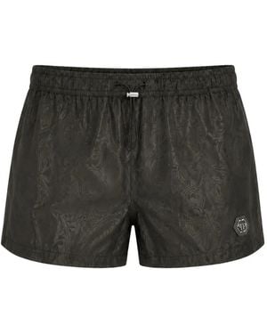 Philipp Plein Badeshorts Gothic Plein - Schwarz
