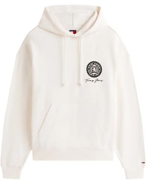 Tommy Hilfiger Logo-Printed Hoodie - White