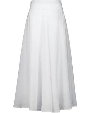 120% Lino Midi Skirt - White
