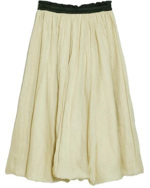 Renli Su Elastic-waistband gathered skirt - Natur