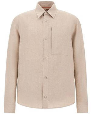 Herno Resort Fade-Effect Shirt Jacket - Natural