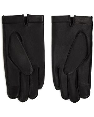 KARL LAGERFELD K/Monogram Leather Gloves - Black