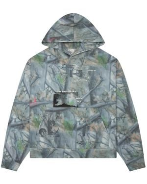 JUNGLES JUNGLES Graphic-Print Hoodie - Blue