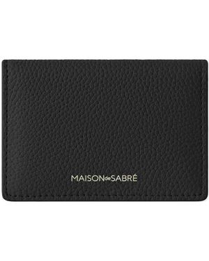 Maison De Sabre Porte-Cartes En Cuir À Plaque Tb - Black