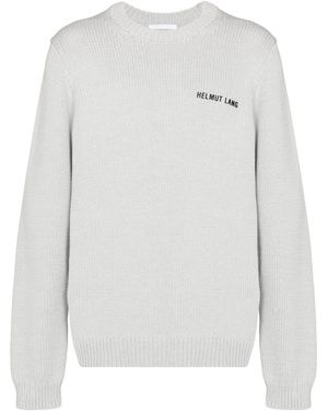 Helmut Lang Gerippter Pullover Mit Kontrasteinsätzen - Weiß