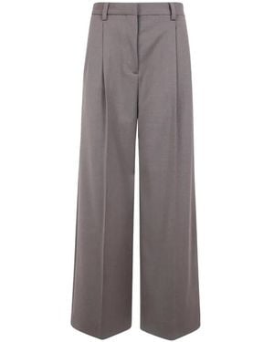 Filippa K Wide-Leg-Hose Mit Bundfalten - Grau
