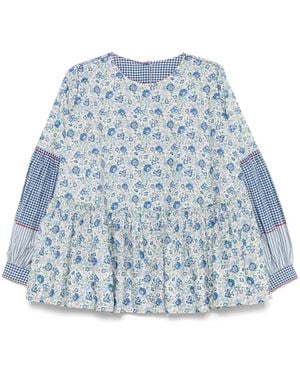 Péro Floral-Print Blouse - Blue