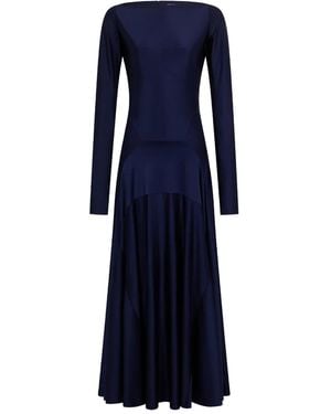 Rabanne Boat-Neck Midi Dress - Blue
