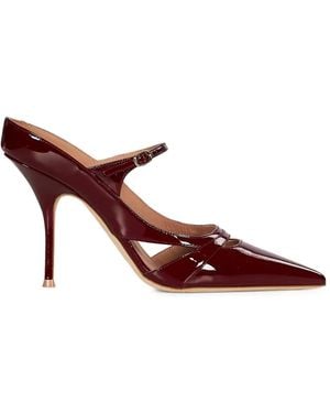 Malone Souliers 90 Patty Patent Leather Court Shoes - Brown