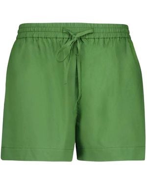 Matteau Elastic-Waistband Cotton Shorts - Green