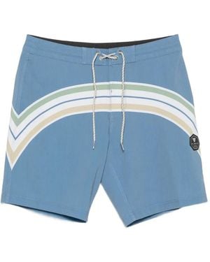 Vissla Short De Bain Rayé Latitude - Bleu