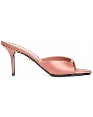ALEVI Luana Xtal Crystal-Embellished Silk Sandals - Pink