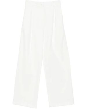 A.P.C. Pleated Wide-Leg Pants - White