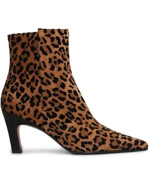 Roberto Festa 70Mm Yanira Leopard-Print Pointed-Toe Boots - Brown
