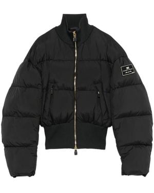 Elisabetta Franchi ジップアップ パデッドジャケット - ブラック