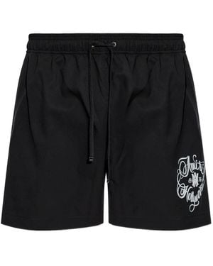 Amiri Printed Drawstring Swim Shorts - Black