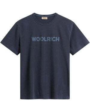 Woolrich Logo-Print T-Shirt - Blue