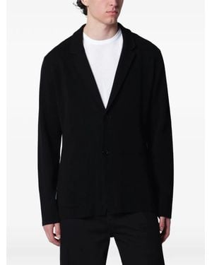 Roberto Collina Rever Cotton Blazer - Black