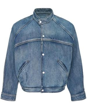 WOOYOUNGMI Stand-Collar Denim Jacket - Blue