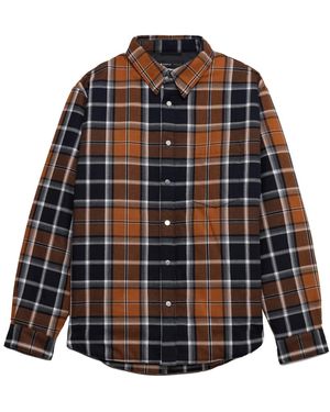 Purple Brand Plaid Cotton Shirt - Black