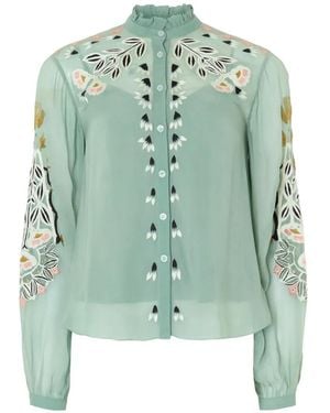 Temperley London Rosalba Embroidered Shirt - Green