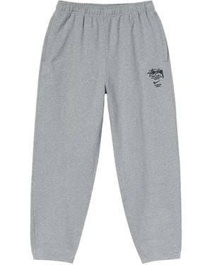 Nike X Stussy Fleece Track Pants - Gray