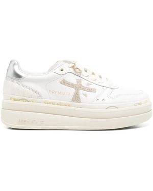 Premiata Paneled Sneakers - White