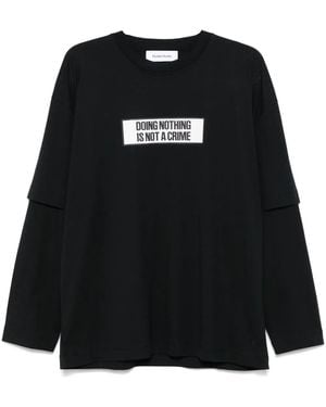 Etudes Studio Graphic-Print T-Shirt - Black