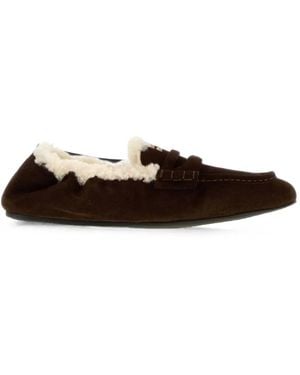 Miu Miu Mocasines Ruches - Blanco