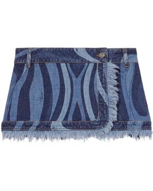 PUCCI Marmo デニムミニスカート - ブルー
