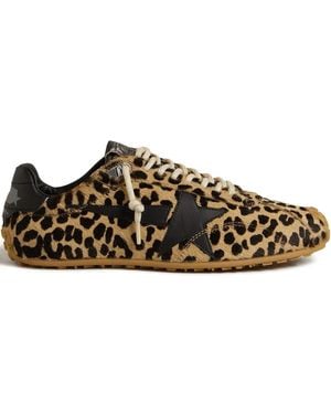 Golden Goose Baskets Marathon Speed À Motif Léopard - Marron