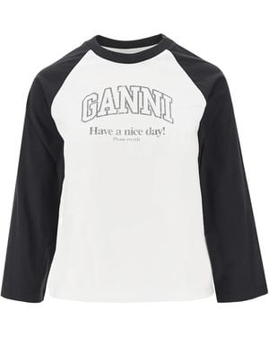 Ganni Long-Sleeve T-Shirt - Black