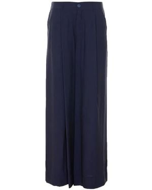 Elle Pantalones con cierre de botón - Azul