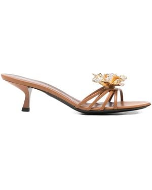 Giuseppe Zanotti Orchid-Motif Sandals - Natural