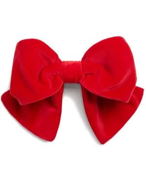 Patou Velvet Bow Hair Clip - Red