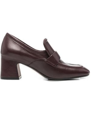Mara Bini Perla Block-Heel Loafers - Brown