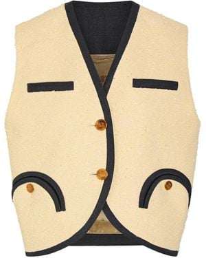 Blazé Milano Chaleco Smiley De Bouclé - Neutro