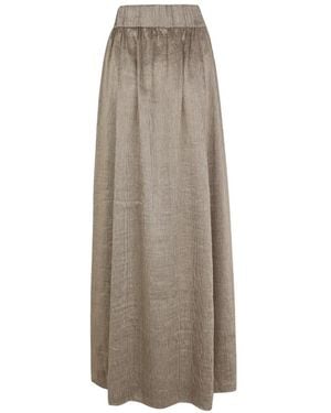 Cortana Aria Striped Maxi Skirt - White