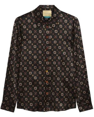 Momoní Arles Printed Long-Sleeve Shirt - Black