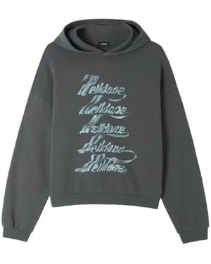 we11done Logo-Detail Hoodie - Grey