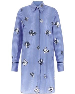 Le twins Silenzio Sequin-Embellished Striped Dress - Blue