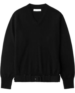 Random Identities Pullover Mit Gürtel - Schwarz