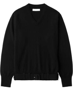 Random Identities Pullover Mit Gürtel - Schwarz