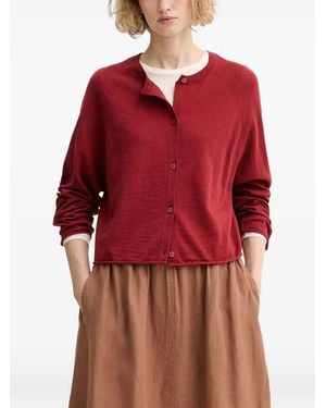 Marc O' Polo Cardigan Boutonné À Manches Raglan - Red