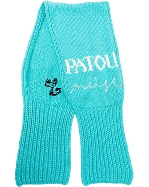 Patou Sciarpa Con Logo - Blu