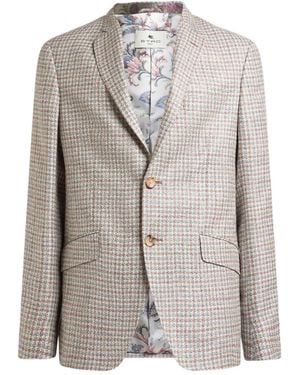 Etro Single-Breasted Blazer - Gray