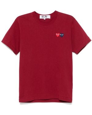 COMME DES GARÇONS PLAY Heart-Patch T-Shirt - Red