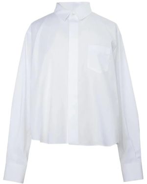 Sacai Panelled Cropped Shirt - White