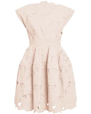 Erdem Vestido Midi De Manga Corta - Rosa