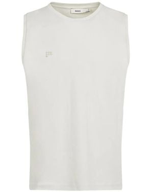 PANGAIA Logo-Print Sleeveless T-Shirt - White